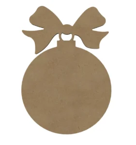 Gomille Mdf Figuur Kerstbal Met Strik 26 Cm