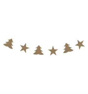 Gomille Mdf Slinger Kerst Sterren En Bomen
