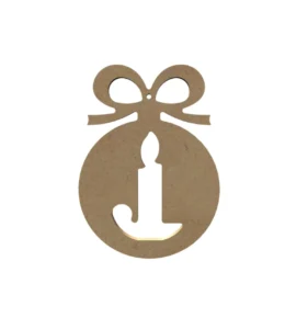 Gomille Mdf Figuur Kerstbal Met Kandelaar 15 Cm