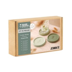 Jesmonite Diy Kit 3 Onderzetters Met Bladeren Motief