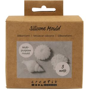 Siliconen Mal Zeester, Conchschelp, Schelp, H: 1,5 2 Cm, D 3,5 6 Cm 3 Stuk