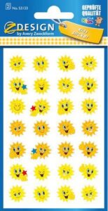 Papieretiket Z Design Kids Zonnen 2 Vel