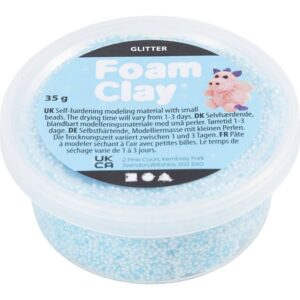 Foam Clay Licht Blauw Glitter 35 Gr