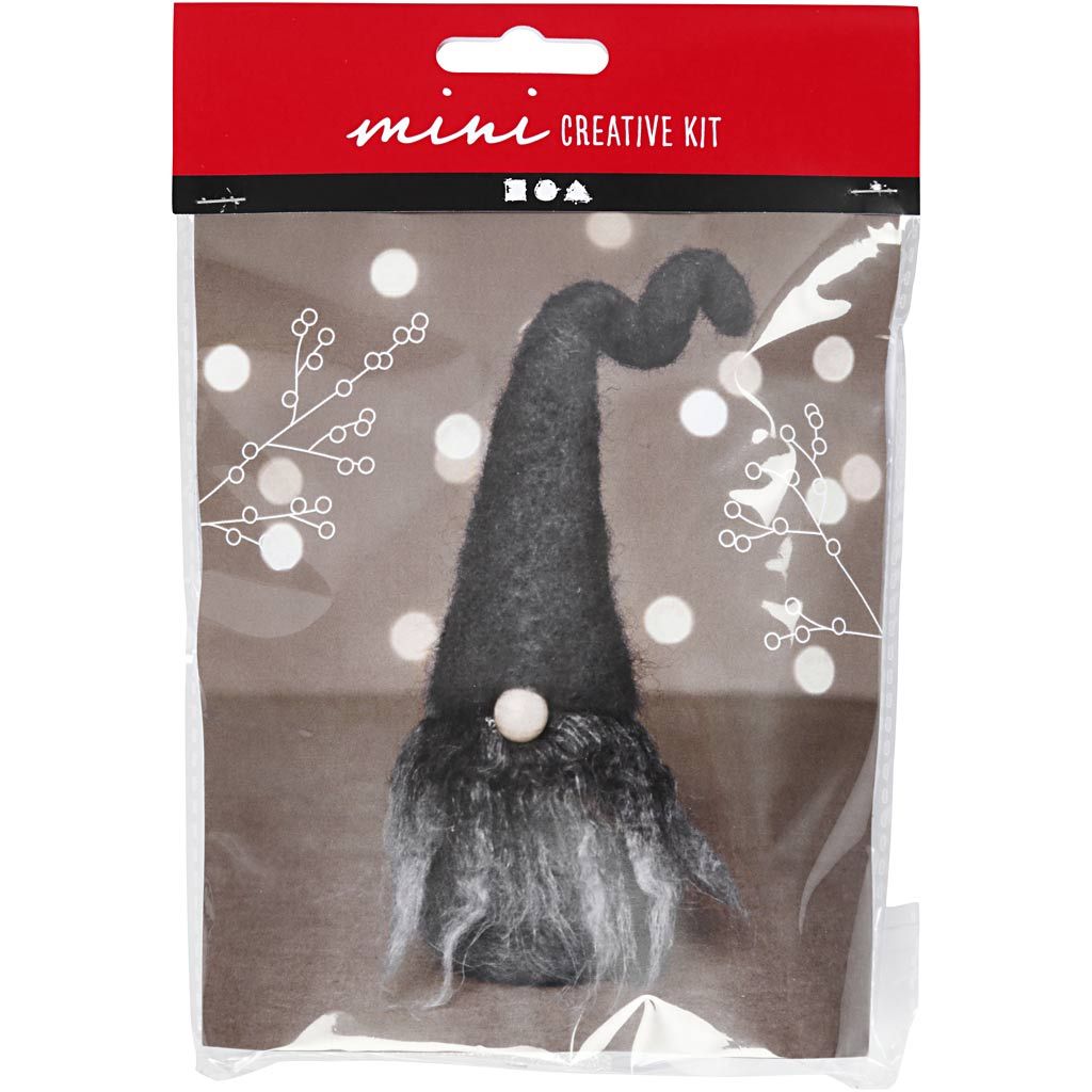 Mini Creative Kit Kerstkabouter Grijs 13 Cm