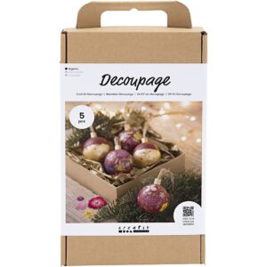 Diy Hobbypakket Decoupage Gedroogde Bloemen Kerstrood