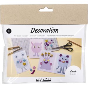 Mini Hobbyset Decoratie Monstercollage Pastel Blauw Pastel Groen Pastel Roze Pastel Paars