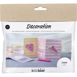 Mini Hobbyset Decoratie Taartjes Pastel Roze Pastel Paars Pastel Geel
