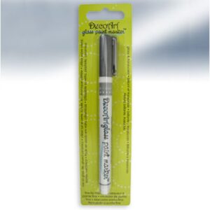 Decoart Glass Paint Markers 1mm, Metallic Silver
