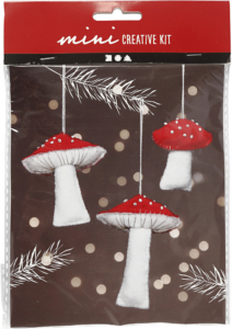 Mini Creative Kit, Paddenstoel, H: 6,5+8+10 Cm 3 Stuks