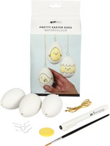 Prachtige Paaseieren, Waterverfdecoratie, 1set