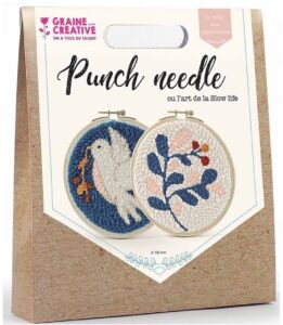 Graine Creative Punch Needle Kit Duo Vogel Met Bloem
