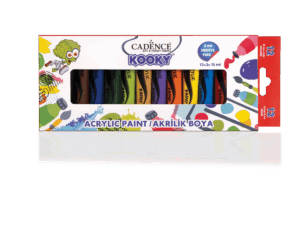 Cadence Kooky acrylverfset 15ml 12 st SET1 12x15ML - Foamtastic Crafts