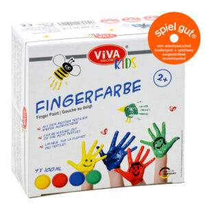 Viva Kids Vingerverf Basis Set 4x 100 Ml