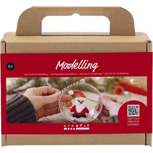 Mini Hobbyset Boetseren Kerstman Rood/wit