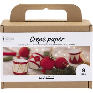 Mini Creatieve Box Kerstornamenten Crêpepapier