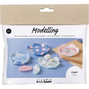 Mini Hobbyset Boetseren Kommen Pastel Blauw Lichtroze