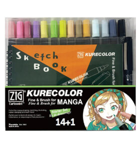 Kurecolor Fine & Brush For Manga Starter Set 14+1