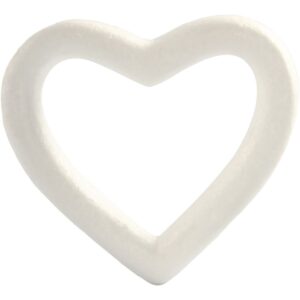 Hart Piepschuim H: 12,5 Cm, D: 2,5 Cm, B: 13,5 Cm