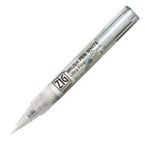 Zig Cartoonist Brush Pen White Ultra Fine