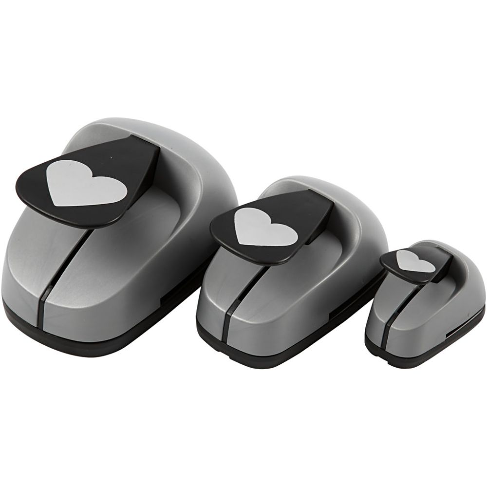 Ponsen Set Hart | 25 Mm, 49 Mm En 75 Mm | 3 Stuks