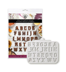 Katy Sue Design | Silicone Mould | Gothic Font Uppercase Alphabet - Foamtastic Crafts