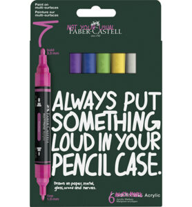 Acrylmarker Faber Castell Multimark – Vibrant kartonetui - Foamtastic Crafts