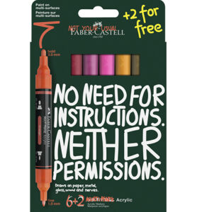 Acrylmarker Faber Castell Multimark – Flame kartonetui - Foamtastic Crafts