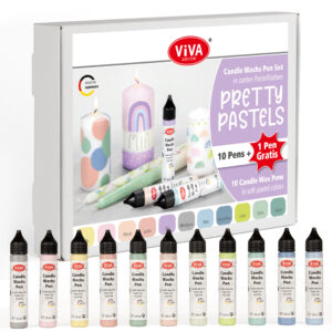 Candle Wachs Pen Set Pretty Pastels