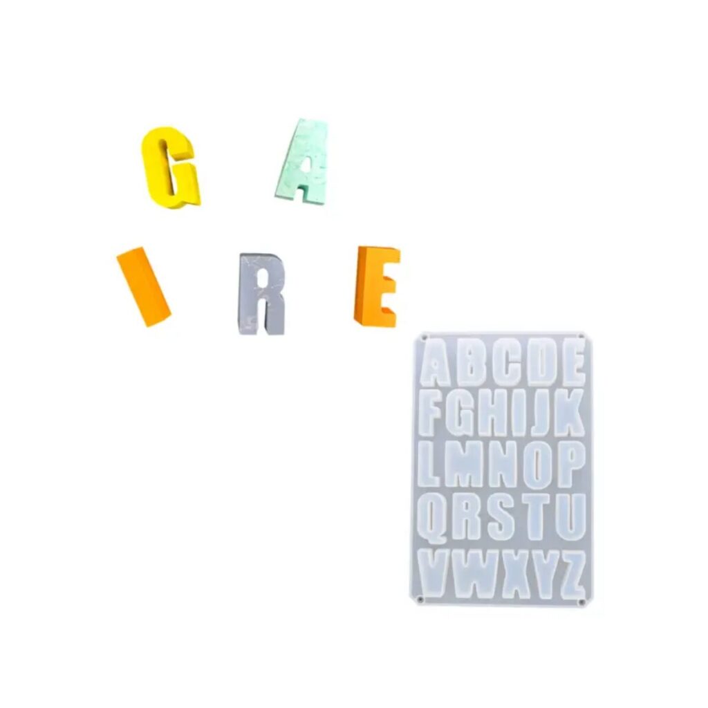 Siliconen Mal 34x22,3x2,5 Cm Hoofdletters 52 Mm