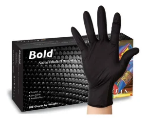 Aurelia Bold 100 Nitril Handschoenen Zwart L - Foamtastic Crafts