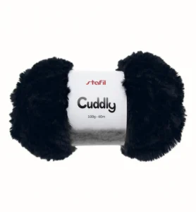 Cuddly Yarn, Black 100gr / 60mtr - Foamtastic Crafts