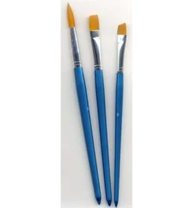 Artist Brush Set, 1x angular, 1x flat, 1x round, 3 pcs - Foamtastic Crafts