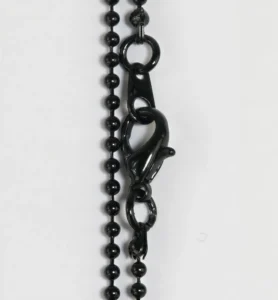 Ballchain zwart met slot – 1,6 mm – 80cm - Foamtastic Crafts