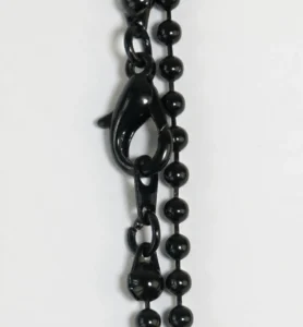 Ballchain zwart met slot – 2,4mm – 80cm - Foamtastic Crafts
