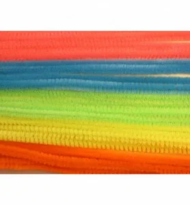 Chenille draad, 6 mm – Neon – – 20 stuks in zakje - Foamtastic Crafts