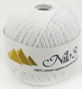 Haakgaren Nilo nr. 3 – 01 White 100gr / 270mtr - Foamtastic Crafts
