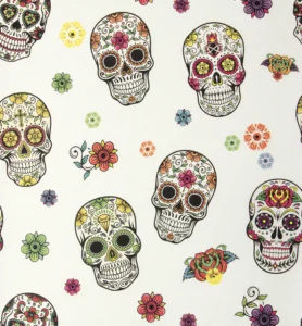 Stafil – Faux leather fabric – 50x70cm – skulls – 520g/m² - Foamtastic Crafts
