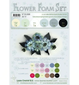 Flower Foam Set 10, 6 sheets A4 0,8mm, black-grey colours incl, instructions, - Foamtastic Crafts