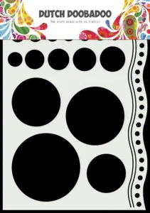 Dutch Doobadoo Mask Art A5 Doodle cirkels en rand – 210x148m - Foamtastic Crafts