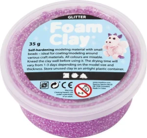 Foam Clay Paars Glitter – 35 gr - Foamtastic Crafts