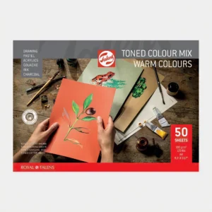 Blok met 50 vel toned color mix WARM colours 180gr A4 - Foamtastic Crafts