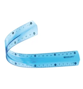Liniaal 30cm flex transparant