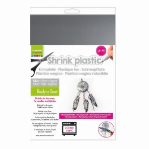 Vaessen Creative • Krimpfolie A4 Zilver – 4 vel - Foamtastic Crafts