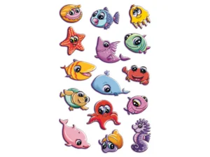 3d Stickers Z Design Kids Pakje A 1 Vel Zeedieren