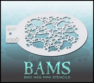 Bad Ass Mini Stencil 1006 – Blotchy - Foamtastic Crafts