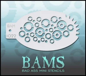 Bad Ass Mini Stencil 1022 – Tandwiel - Foamtastic Crafts