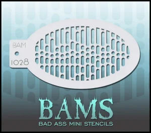 Bad Ass Mini Stencil 1028 – Stripe – Dot - Foamtastic Crafts
