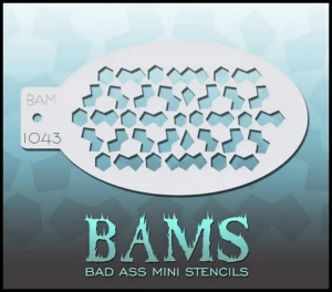 Bad Ass Mini Stencil 1043 – Hexagon - Foamtastic Crafts