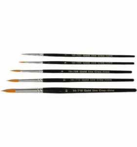 Set 5st met Goldline ronde hobbypenselen | Set 5 stuks rond