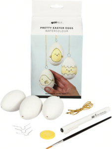 Prachtige Paaseieren, Waterverfdecoratie, 1set